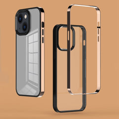 3 in 1 Electroplated Frame Phantom Phone Case, For iPhone 14, For iPhone 14 Plus, For iPhone 14 Pro, For iPhone 14 Pro Max