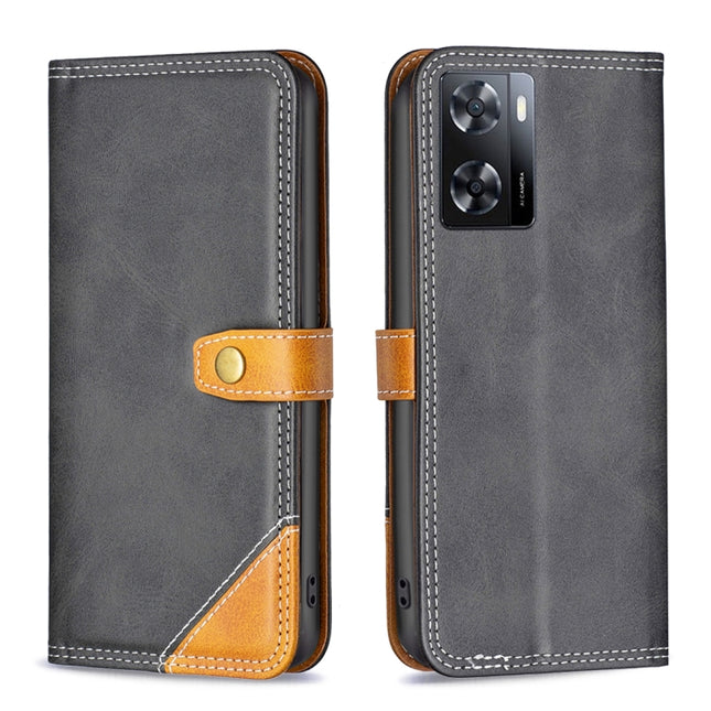 Color Matching Double Sewing Thread Leather Phone Case, For Motorola Moto G42 4G, For Motorola Moto G62, For Nothing Phone 1, For OPPO A57 4G