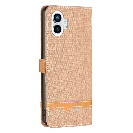 Color Matching Denim Texture Leather Phone Case, For Nothing Phone 1