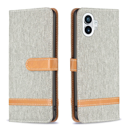 Color Matching Denim Texture Leather Phone Case, For Nothing Phone 1