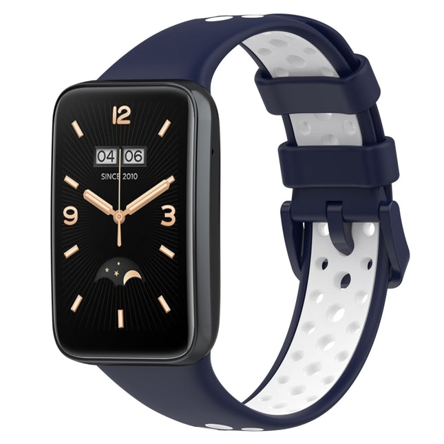 For Xiaomi Mi Band 7 Pro Two-Color Breathable Silicone Watch Band