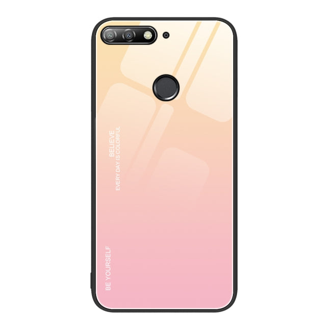 Gradient Color Glass Case, For Huawei Enjoy 8e, For Huawei Enjoy 20 Plus 5G, For Huawei Enjoy 20 SE