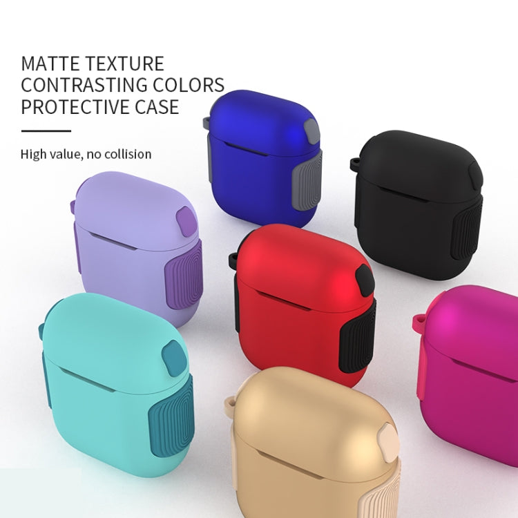 2 in 1 Matte Texture Contrast Color PC + TPU Earphone Case, For AirPods 2 / 1, For AirPods 3