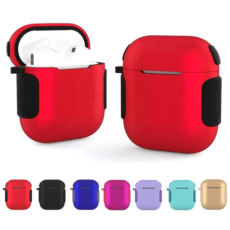2 in 1 Matte Texture Contrast Color PC + TPU Earphone Case, For AirPods 2 / 1, For AirPods 3