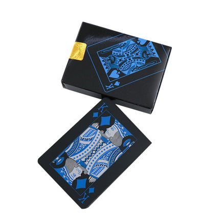 2 PCS Plastic Waterproof PVC Poker Cards, Blue+White, Red+White, Blue+Gold, Red+Blue