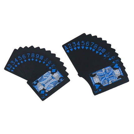 2 PCS Plastic Waterproof PVC Poker Cards, Blue+White, Red+White, Blue+Gold, Red+Blue