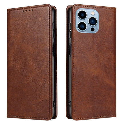 Calf Texture Magnetic Flip Leather Phone Case, For iPhone 14, For iPhone 14 Plus, For iPhone 14 Pro, For iPhone 14 Pro Max