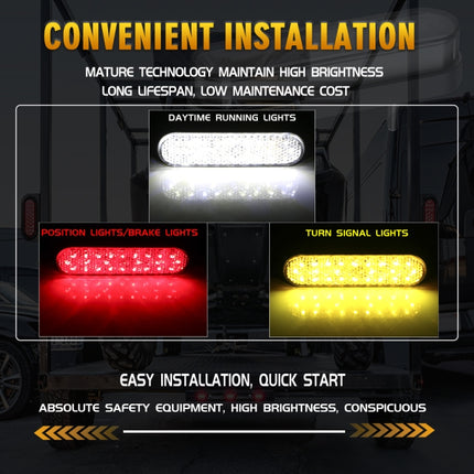 2 PCS 24LED Reflector Brake Light Turn Signal Light