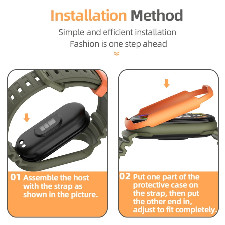 MIJOBS GS Unibody Two-color Watch Band, For Xiaomi Mi Band 7 / 7 NFC