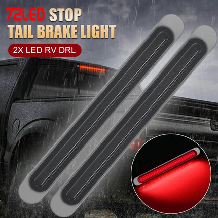 2 PCS 72LEDs Two-color Brake Turn Tail Light