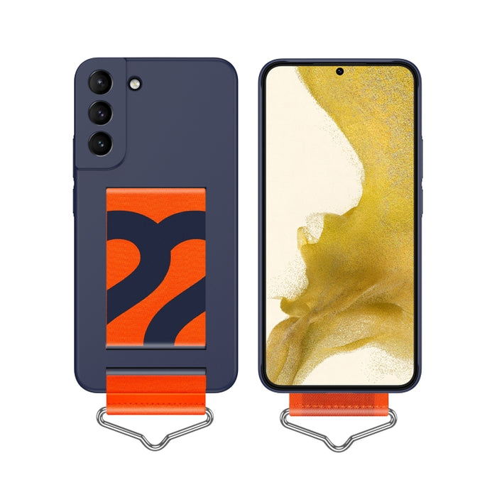 Slim Wrist Strap Bracket PC Phone Case, For Samsung Galaxy S22 5G, For Samsung Galaxy S22+ 5G, For Samsung Galaxy S22 Ultra 5G