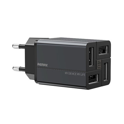REMAX RP-U43 3.4A 4 USB Port Fast Charger, EU Plug, UK Plug