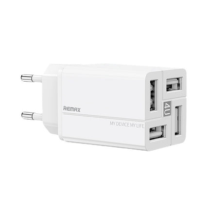 REMAX RP-U43 3.4A 4 USB Port Fast Charger, EU Plug, UK Plug