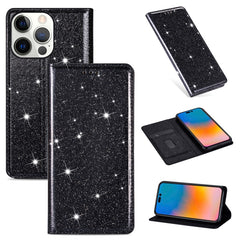 Ultrathin Glitter Magnetic Horizontal Flip Leather Case with Holder & Card Slots, For iPhone 14, For iPhone 14 Max, For iPhone 14 Pro, For iPhone 14 Pro Max