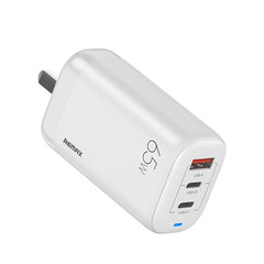 REMAX RP-U55 Territory Series 65W USB+Dual USB-C / Type-C Interface Fast Charger, EU Plug, UK Plug, CN Plug