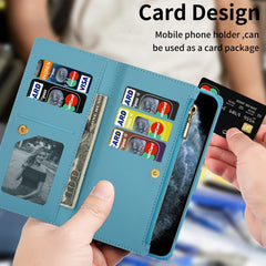 Multi-card Slots Laser Carving Glitter Zipper Leather Case, For Samsung Galaxy Z Fold 4