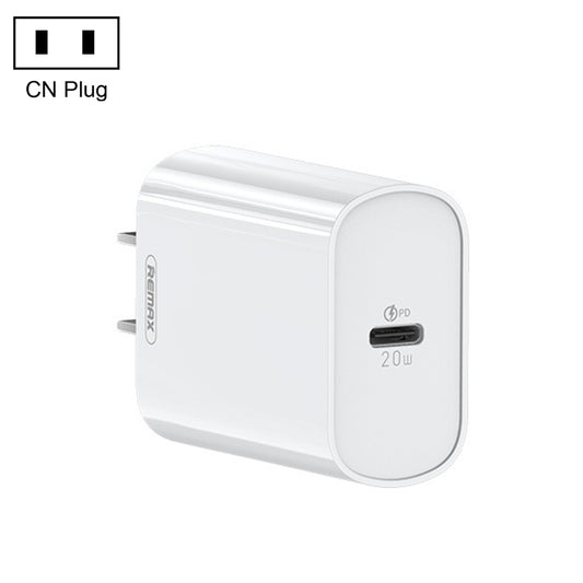 REMAX RP-U70 Jane Series 20W USB-C/Type-C PD Fast Charger, CN Plug, EU Plug, UK Plug, US Plug