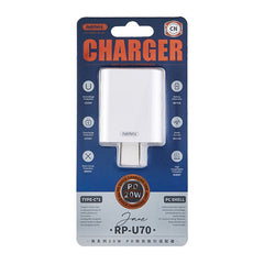 REMAX RP-U70 Jane Series 20W USB-C/Type-C PD Fast Charger, CN Plug, EU Plug, UK Plug, US Plug