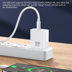 REMAX RP-U82 30W USB+USB-C/Type-C Dual Interface Fast Charger, CN Plug, EU Plug, UK Plug, US Plug