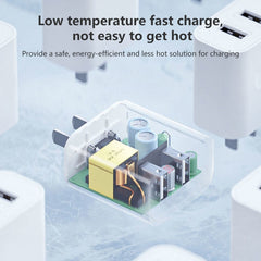 REMAX RP-U35 Jane Series 2.1A Dual USB Port Fast Charger Set, 8 Pin, Micro USB, USB-C/Type-C