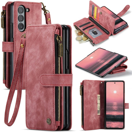CaseMe C30 Multifunctional Card Slots Zipper Phone Leather Phone Case, For Samsung Galaxy Z Fold6 5G, For Samsung Galaxy Z Fold5, For Samsung Galaxy Z Fold4 5G