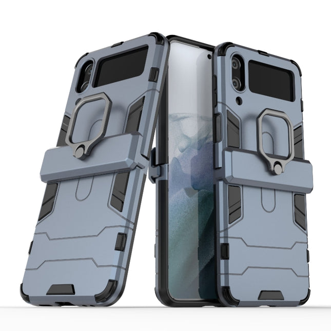 PC + TPU Shockproof Protective Phone Case with Magnetic Ring Holder, For Samsung Galaxy Z Flip4