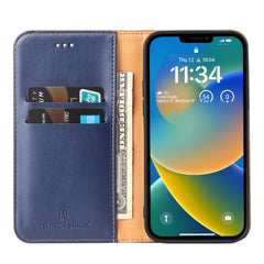 Fierre Shann PU Genuine Leather Texture Leather Phone Case, For iPhone 14, For iPhone 14 Plus, For iPhone 14 Pro, For iPhone 14 Pro Max