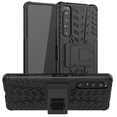 Tire Texture Shockproof TPU+PC Protective Case with Holder, For Motorola Moto E (2020), For Sony Xperia 1 II, For Huawei P40 Lite, For Huawei Y7P