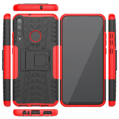 Tire Texture Shockproof TPU+PC Protective Case with Holder, For Huawei Honor Play 3, For LG V60 ThinQ, For Nokia 2.3, For Galaxy A70e