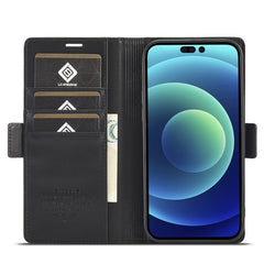 LC.IMEEKE Magnetic Buckle Leather Phone Case with Holder & Card Slots & Wallet, For iPhone 14 Pro Max, For iPhone 14 Pro, For iPhone 14 Plus, For iPhone 14