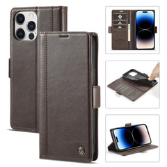 LC.IMEEKE Magnetic Buckle Leather Phone Case with Holder & Card Slots & Wallet, For iPhone 14 Pro Max, For iPhone 14 Pro, For iPhone 14 Plus, For iPhone 14