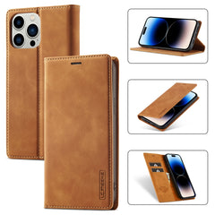 LC.IMEEKE Strong Magnetic Leather Phone Case with Holder & Card Slots & Wallet, For iPhone 14 Pro Max, For iPhone 14 Pro, For iPhone 14 Plus, For iPhone 14