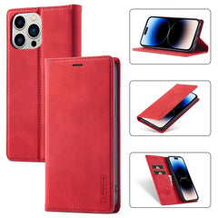 LC.IMEEKE Strong Magnetic Leather Phone Case with Holder & Card Slots & Wallet, For iPhone 14 Pro Max, For iPhone 14 Pro, For iPhone 14 Plus, For iPhone 14