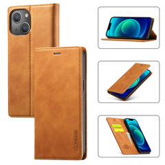 LC.IMEEKE Strong Magnetic Leather Phone Case with Holder & Card Slots & Wallet, For iPhone 14 Pro Max, For iPhone 14 Pro, For iPhone 14 Plus, For iPhone 14