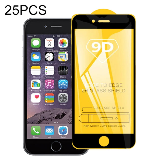 25 PCS 9D Full Glue Full Screen Tempered Glass Film, For iPhone 6 & iPhone 6s, For iPhone 6 Plus &  iPhone 6s Plus, For iPhone 8 & 7, For iPhone 8 Plus &  7 Plus, For Galaxy A01, For Galaxy A11, For Galaxy A21, For Galaxy A31, For Galaxy A41           ...