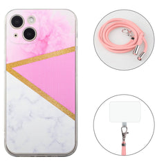 Lanyard Stitching Marble TPU Case, For iPhone 14, For iPhone 14 Max, For iPhone 14 Pro, For iPhone 14 Pro Max