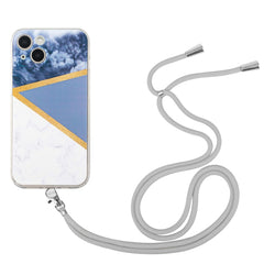 Lanyard Stitching Marble TPU Case, For iPhone 14, For iPhone 14 Max, For iPhone 14 Pro, For iPhone 14 Pro Max