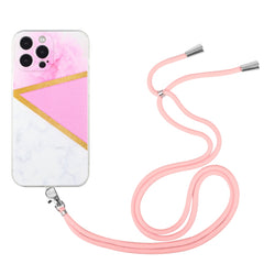 Lanyard Stitching Marble TPU Case, For iPhone 14, For iPhone 14 Max, For iPhone 14 Pro, For iPhone 14 Pro Max