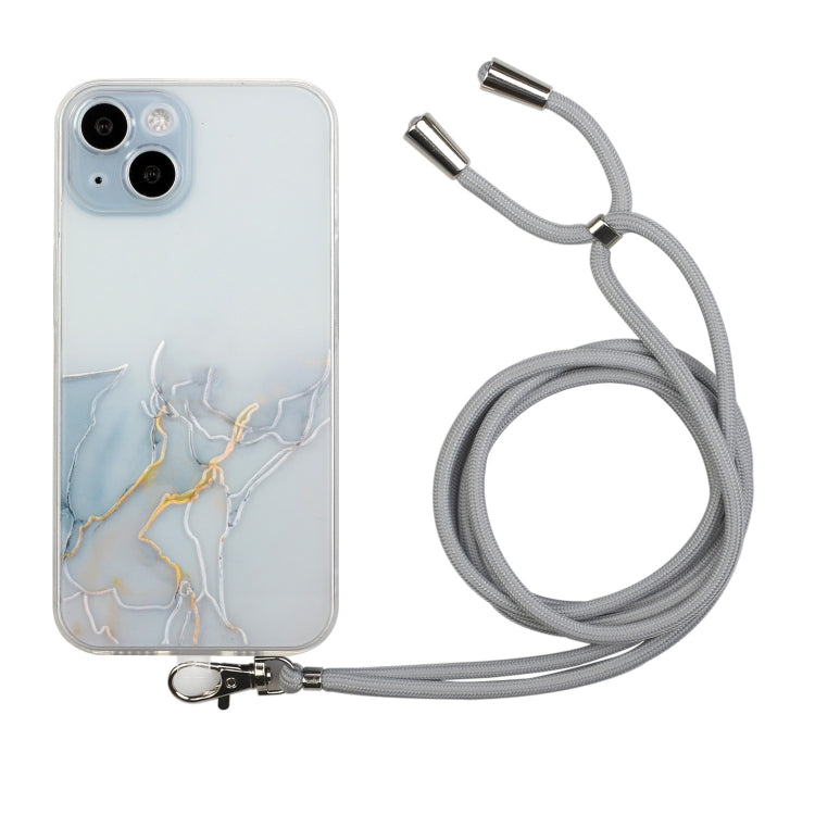 Hollow Marble Pattern TPU Shockproof Protective Case with Neck Strap Rope, For iPhone 14, For iPhone 14 Plus, For iPhone 14 Pro, For iPhone 14 Pro Max, For iPhone 14 Max