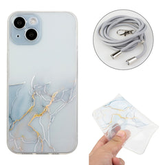 Hollow Marble Pattern TPU Shockproof Protective Case with Neck Strap Rope, For iPhone 14, For iPhone 14 Plus, For iPhone 14 Pro, For iPhone 14 Pro Max, For iPhone 14 Max