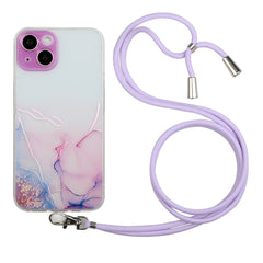 Hollow Marble Pattern TPU Shockproof Protective Case with Neck Strap Rope, For iPhone 14, For iPhone 14 Plus, For iPhone 14 Pro, For iPhone 14 Pro Max, For iPhone 14 Max