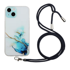 Hollow Marble Pattern TPU Shockproof Protective Case with Neck Strap Rope, For iPhone 14, For iPhone 14 Plus, For iPhone 14 Pro, For iPhone 14 Pro Max, For iPhone 14 Max