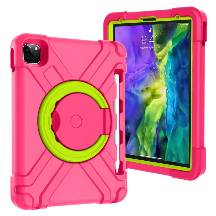 Stoßfeste Kombinationshülle aus PC und Silikon mit um 360 Grad drehbarer Halterung und Griff, für iPad Pro 11 (2020), für Galaxy Tab A 8.0 (2019)