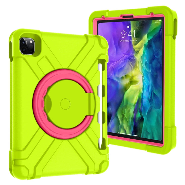 Stoßfeste Kombinationshülle aus PC und Silikon mit um 360 Grad drehbarer Halterung und Griff, für iPad Pro 11 (2020), für Galaxy Tab A 8.0 (2019)