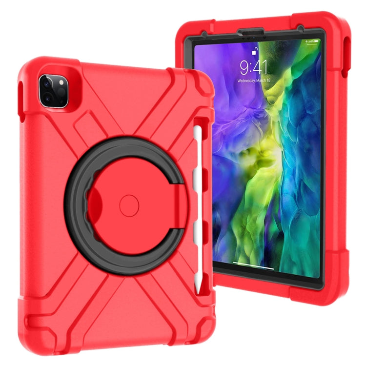 Stoßfeste Kombinationshülle aus PC und Silikon mit um 360 Grad drehbarer Halterung und Griff, für iPad Pro 11 (2020), für Galaxy Tab A 8.0 (2019)