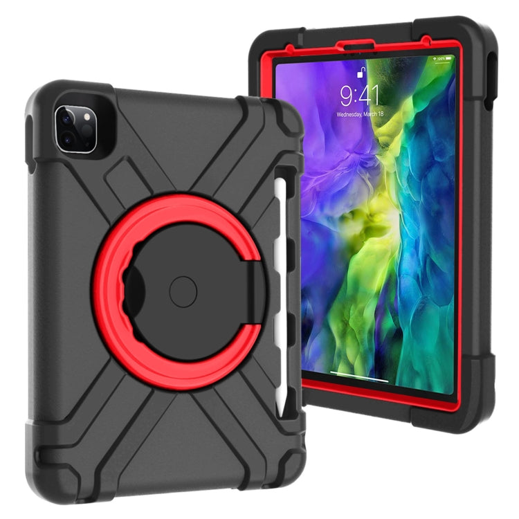 Stoßfeste Kombinationshülle aus PC und Silikon mit um 360 Grad drehbarer Halterung und Griff, für iPad Pro 11 (2020), für Galaxy Tab A 8.0 (2019)