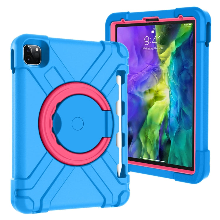 Stoßfeste Kombinationshülle aus PC und Silikon mit um 360 Grad drehbarer Halterung und Griff, für iPad Pro 11 (2020), für Galaxy Tab A 8.0 (2019)