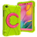 For Galaxy Tab A 8.0 (2019) / Grass Green+Rose Red
