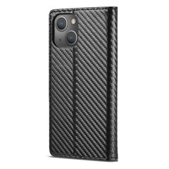 LC.IMEEKE Carbon Fiber PU + TPU Leather Case, For iPhone 14, For iPhone 14 Plus, For iPhone 14 Pro, For iPhone 14 Pro Max