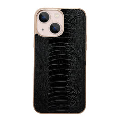 Genuine Leather Pinshang Series Nano Electroplating Phone Case, For iPhone 14, For iPhone 14 Plus, For iPhone 14 Pro, For iPhone 14 Pro Max, For iPhone 13, For iPhone 13 Pro